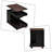 3-in-1 Height Adjustable Rolling Side Table with 360° Rotating Top, Storage End Table with Lockable Wheels and Gas Lift-1731582712