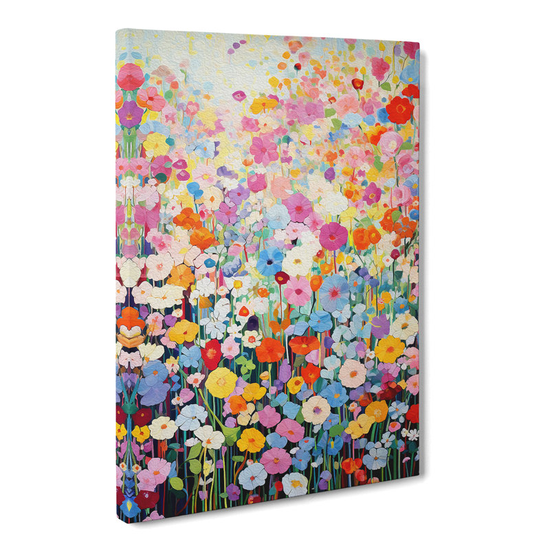 Floral Colour Field - Wrapped Canvas Print, 50cm H x 35cm W x 3cm D