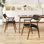 Ensemble de 2 chaises en bois avec siège et dossier rembourrés