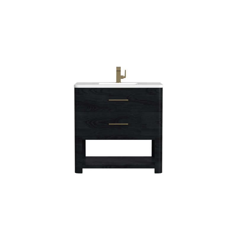 Lucian 36'' W Single Vanity, White Zeus