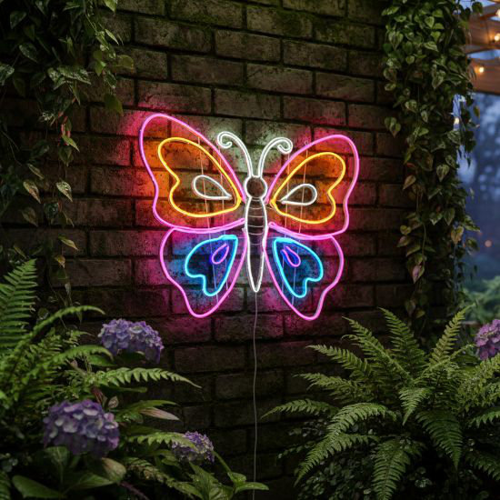 2D Butterfly Sign: Spring Pastels