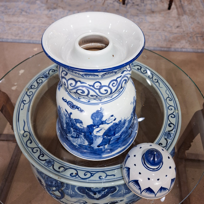 Handmade Porcelain China Ginger Jar