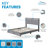 Senata Linen Upholstered Platform Bed Frame with Adjustable Headboard, Sturdy Slat Support System, No Box Spring Required - Boyd Sleep-2106661593-2106661592