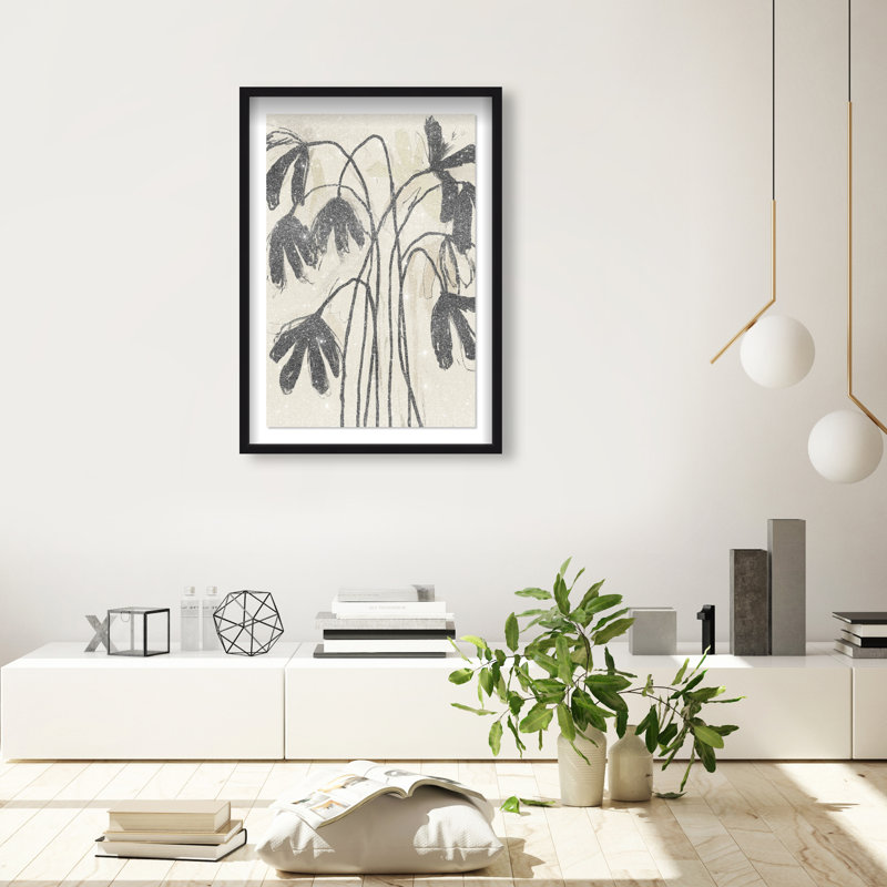 Tree Abstract Studio Print by Oliver Gal, 55.5"H x 37.5"W, Black Shadowbox