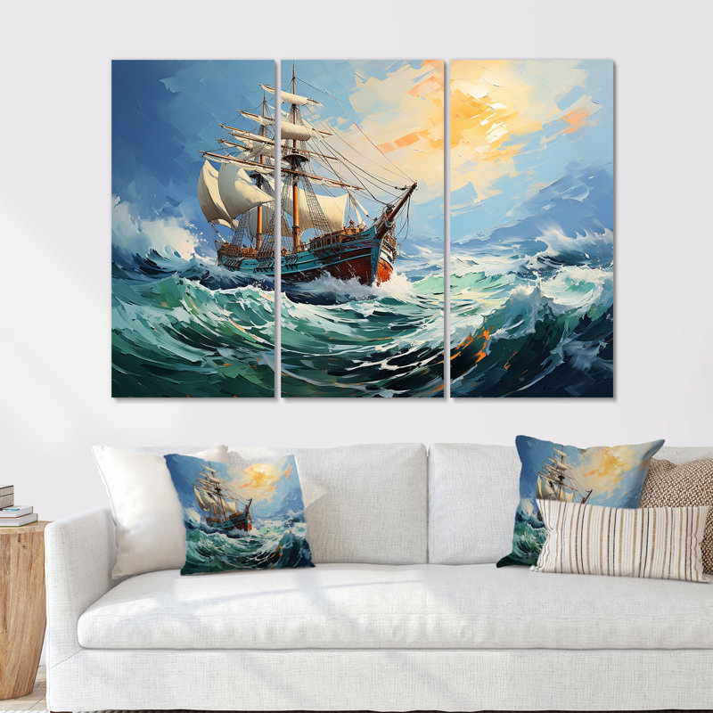 The Pirate Boat Odyssey's Voyage III - Classics, art mural, H 40 po x l 60 po