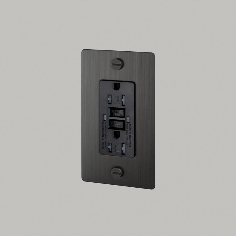 1G Duplex GFCI Outlet / Without Logo, Bronze