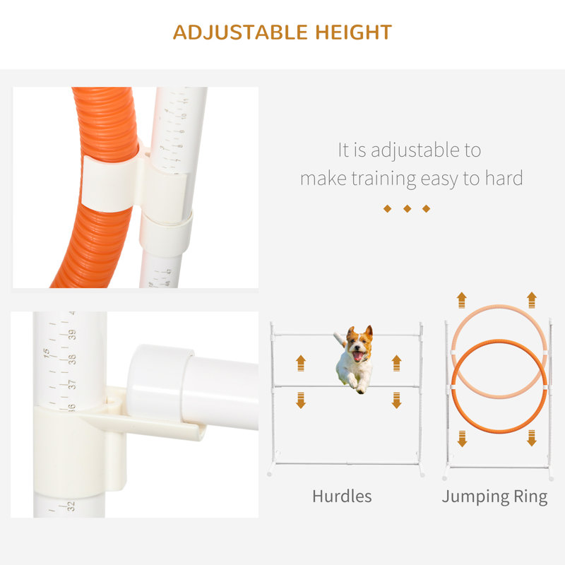 PawHut 7-Piece Blue Dog Agility Training Set