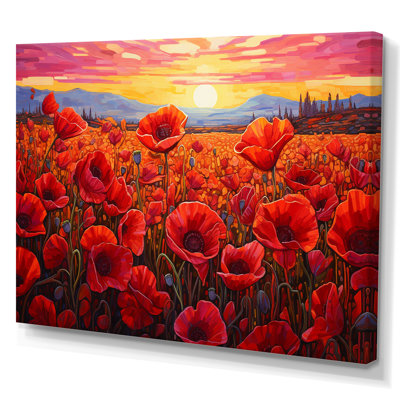 " Red Crimson Bloom Garden Serenade "