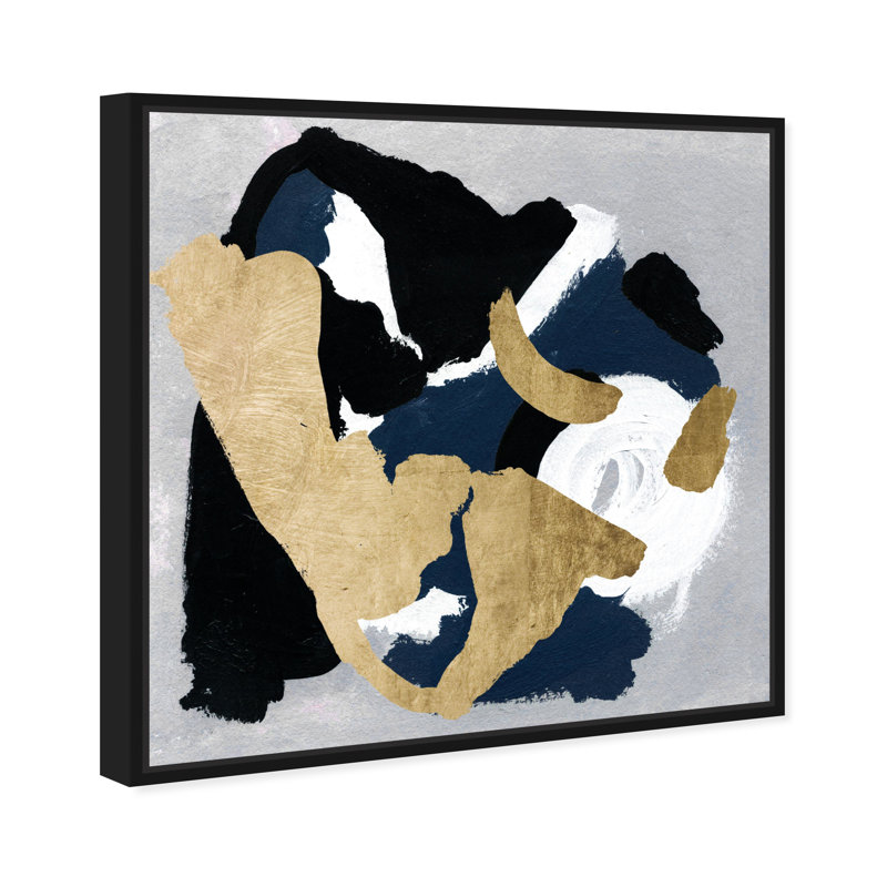 Midnight Gold - reproduction d'art sur toile, Toile avec cadre blanc, H 40 po x l 40 po