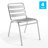 4PK Commercial Metal Indoor-Outdoor Restaurant Stack Chair - Triple Slat Back-91925248