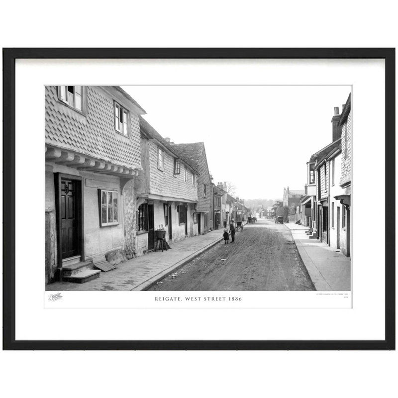 Reigate, West Street 1886 by Francis Frith - Single Picture Frame Print, 28cm H x 36cm W x 2.3cm D