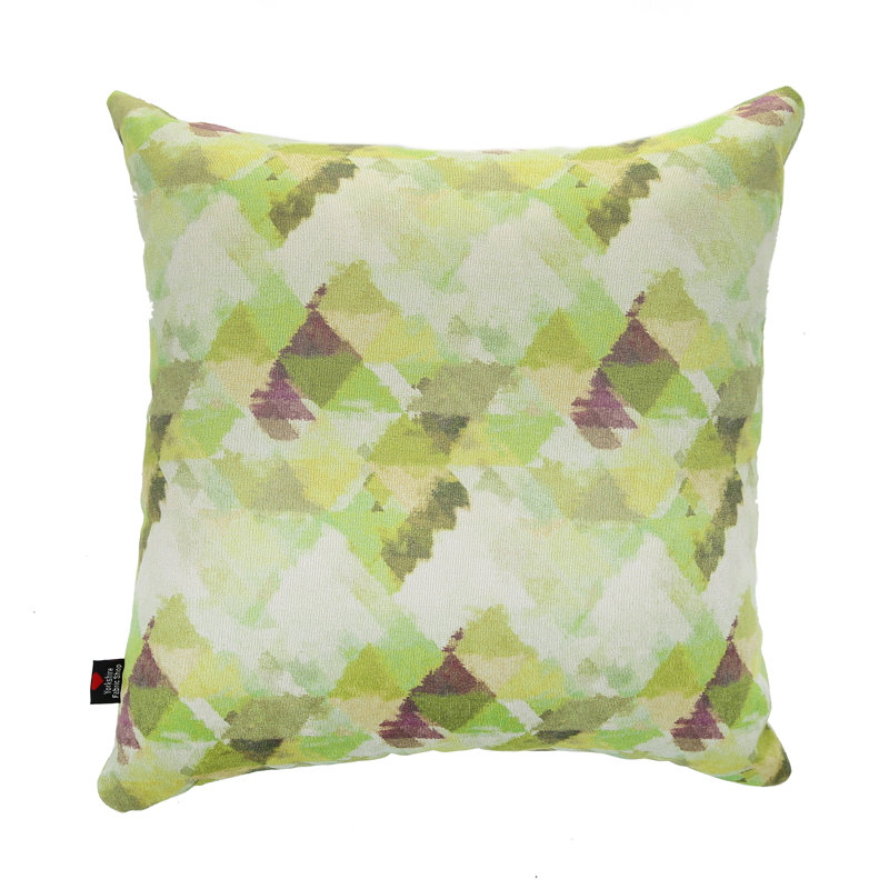 Alva Square Cushion, 43 x 43cm, Green