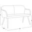 Banc à haut dossier en acier noir et similicuir, look moderne élégant, deux places, utilisation à l'intérieur, capacité de 500 lb, assemblage requis contemporain, banc, structure, limite,-130190927-130190926