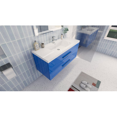 Ensemble de meuble-lavabo mural simple 47 "vicaro