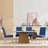 Amby Linen Tufted Upholstered Parsons Dining Chairs with Wood Legs-1120528458