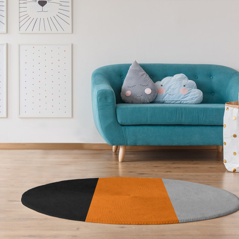 Chenille Indoor Rug, Round 5'