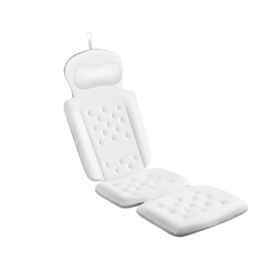 Luxury Full Body Bath Pillow For Head And Neck Support,White