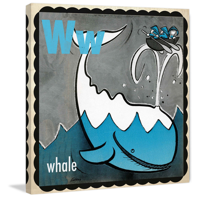 Whale - Wrapped Canvas Print, 81cm H x 81cm W