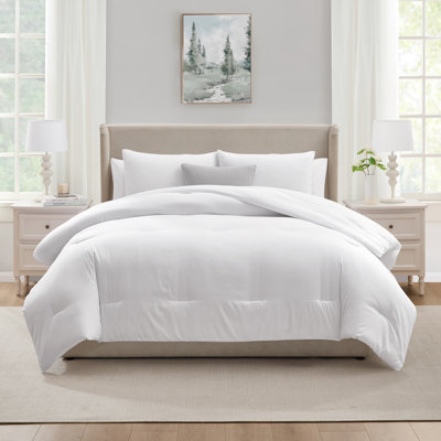  soft microfiber 3 piece comforter set with pillow shams