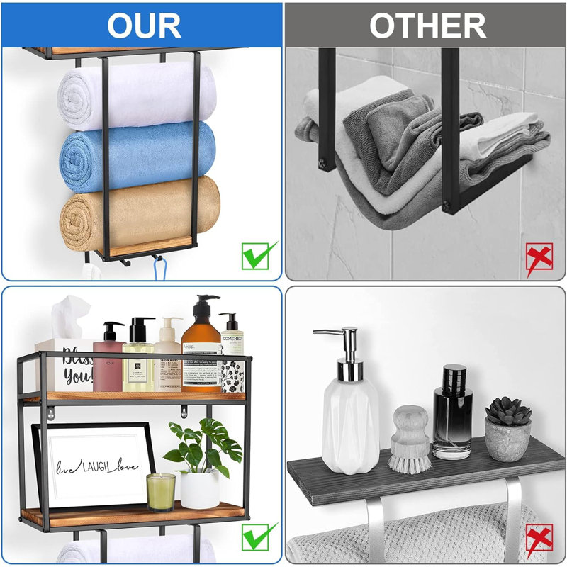 1 Wall Towel Rack