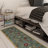 Ottohome Non-Slip Floral Leaves Area Rug For Living Room, Hallway, Entryway Rug, Seafoam Green-411517530