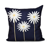 Daisy May Floral Reversible Throw Pillow