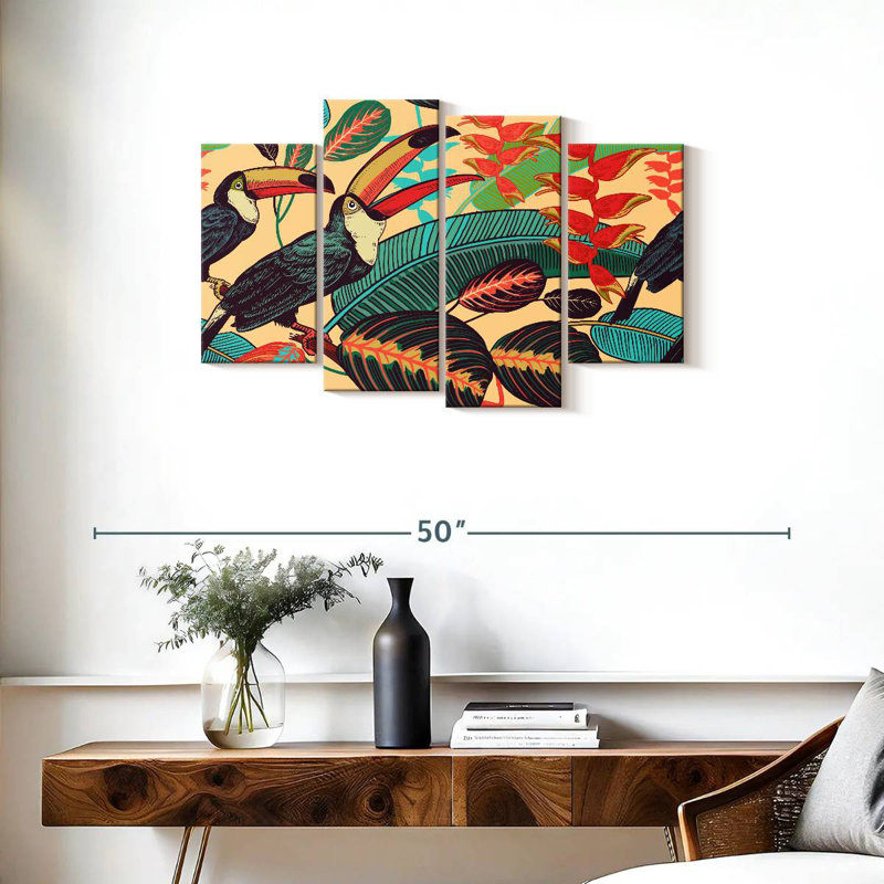 Brampt Exotic Toucans, 22" H x 36" W