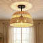 Lampe suspendue Twinkle (abat-jour en rotin, métal noir)