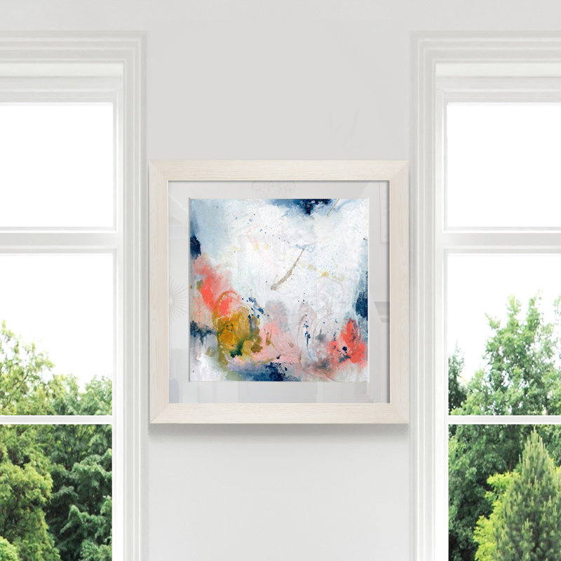 Pastel Fantasy III-impression sur papier, H 27,5 po x l 27,5 po x P 1,5 po, Cadre blanc