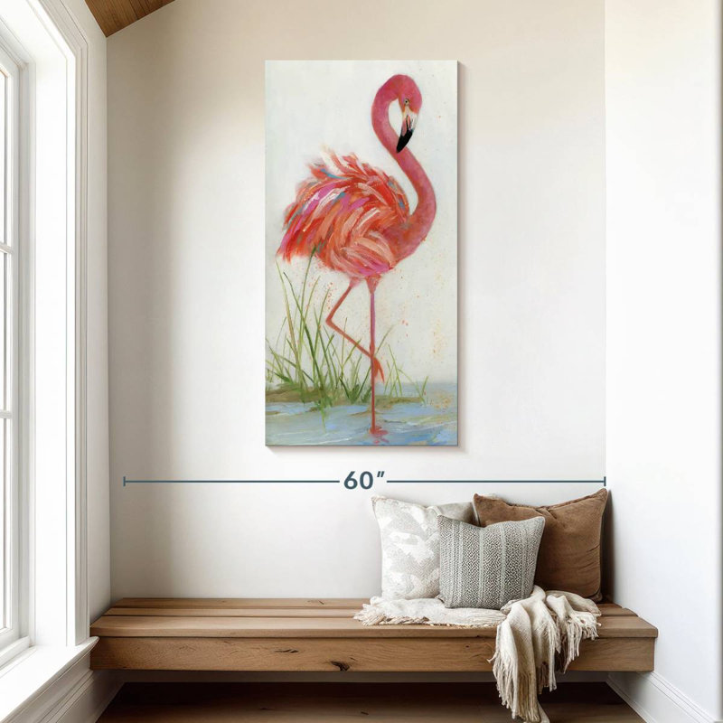 Flamant rose I, H 48 po x l 24 po