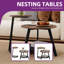  Coffee Table Set Of 2, Nesting Tables With Roomy Storage Space, Small Round Tables For Living Room, Side Sofa, Wood-247884907