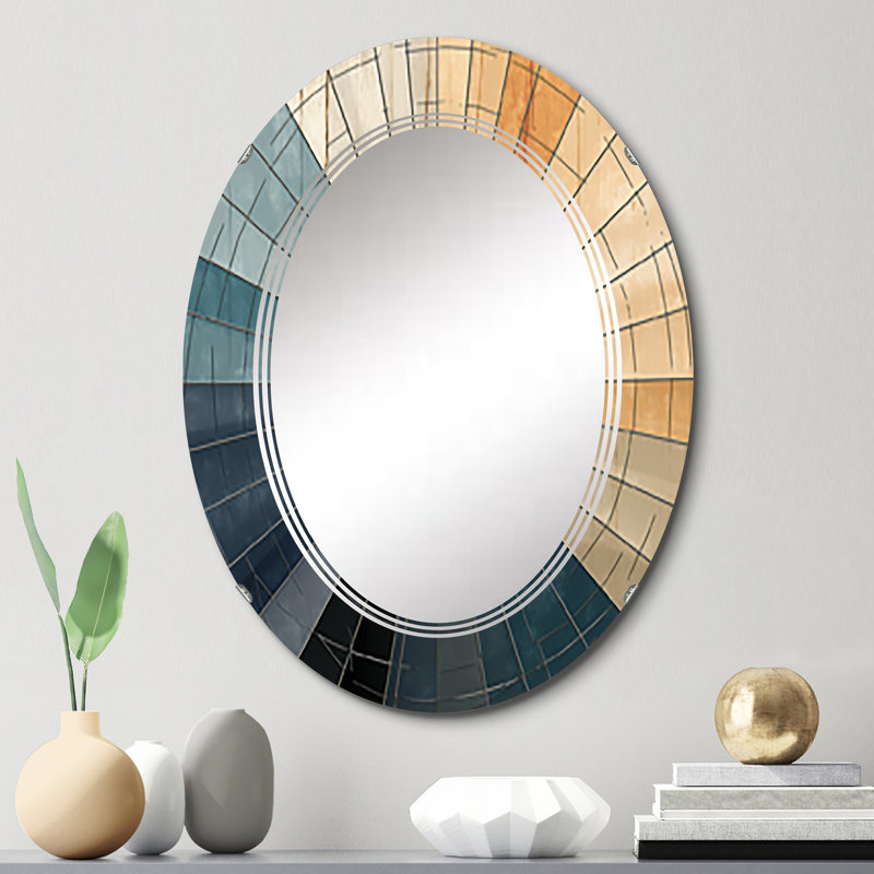 Figgy - Miroir mural moderne ovale, 30 po x 20 po