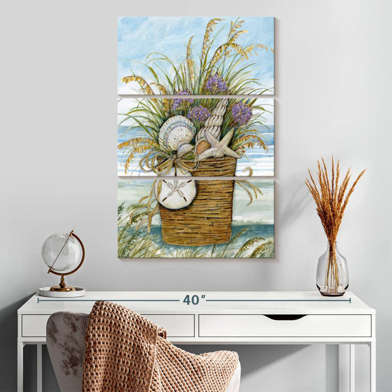 Shells basket Aletra, H 32 po x l 20 po