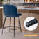 26.77" Faux Leather Swivel Counter Stools With Metal Frame