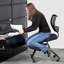  Chaise de bureau mobile ergonomique à genoux avec dossier en filet