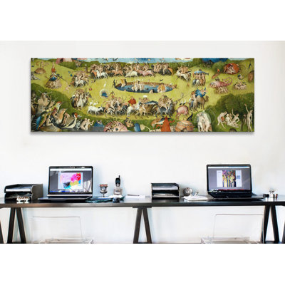 « top of central panel from the jardin of earthing delights » par hieronymus bosch, reproduction d’art sur toile