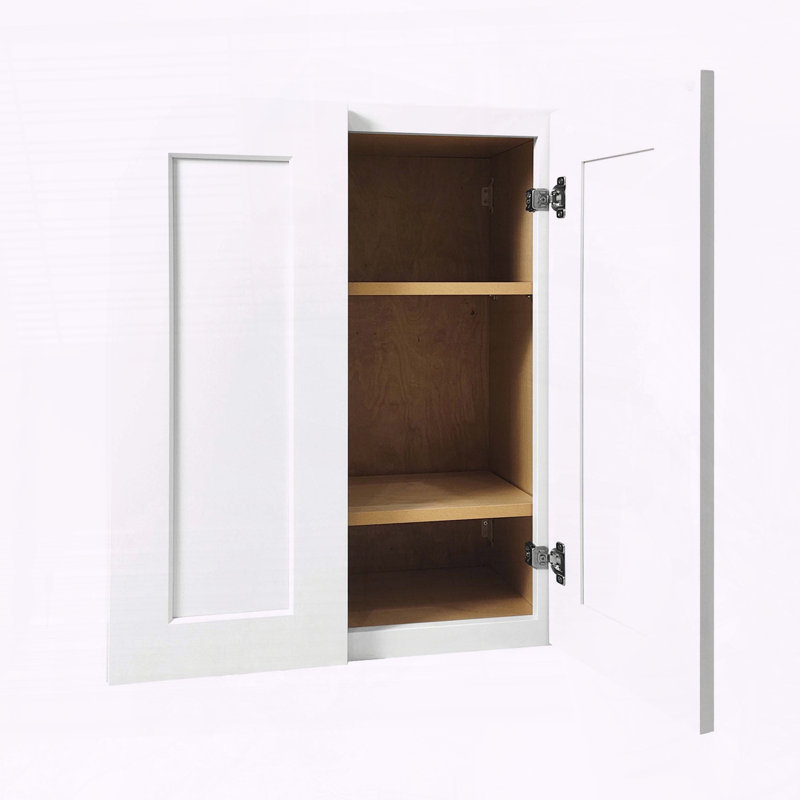 Armoire murale Shaker avec tablettes réglables et charnières à fermeture en douceur