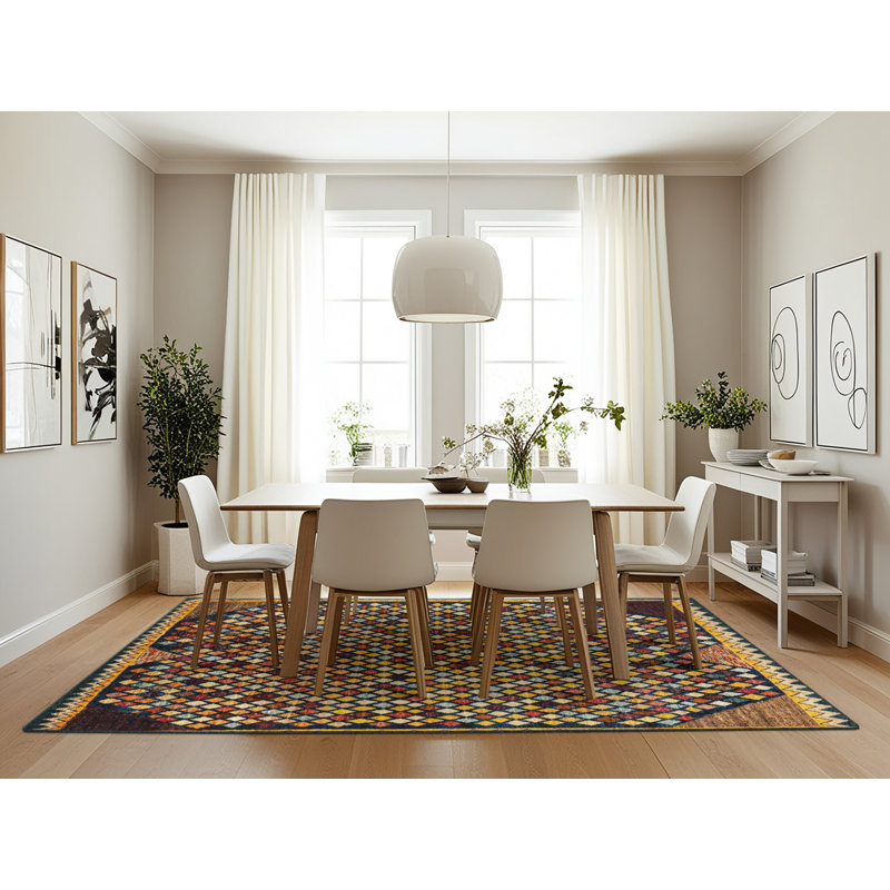 Abstract Indoor Rug, Rectangle 7' x 10'