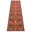Tapis de couloir antidérapant de taille personnalisée rouge Mahal-42137230