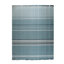 Tapis bleu en laine tissé à plat Bazil-87377956