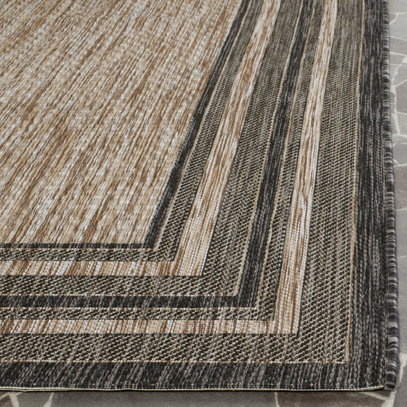 Striped Indoor/ Outdoor Area Rug, Rectangle 160 x 231 cm
