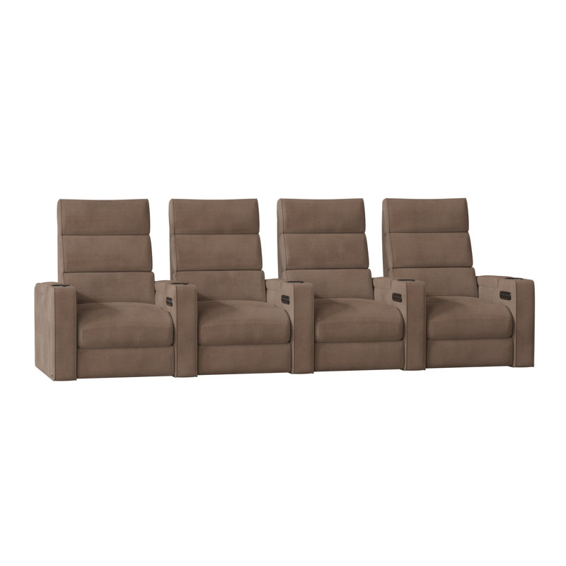 Rangée de cinéma maison Dream HR Series (rangée de 4), Sable Smartsuede