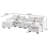 5-Piece Upholstered U-Shaped Sectional-1067949263