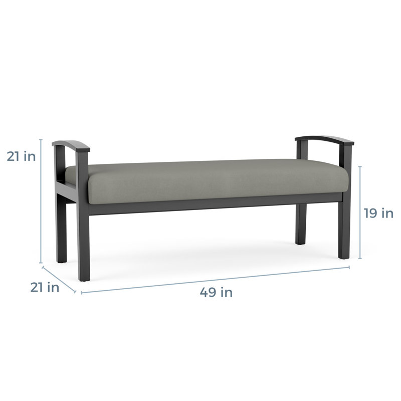 Banc en bois massif Amherst, Noir, Patriot Plus