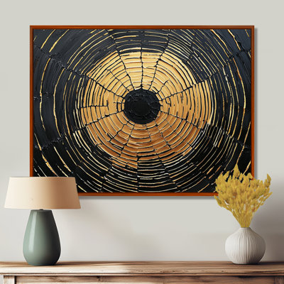 «Golden», glissade sur bois en bois foncé «Roots Of Serenity V», art mural