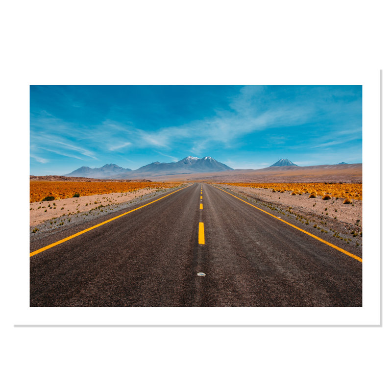 «Road trip» par Diego Jimenez, reproduction, H 13 po x l 15 po x P 0,75 po, Cadre blanc mince, Pas de tapis