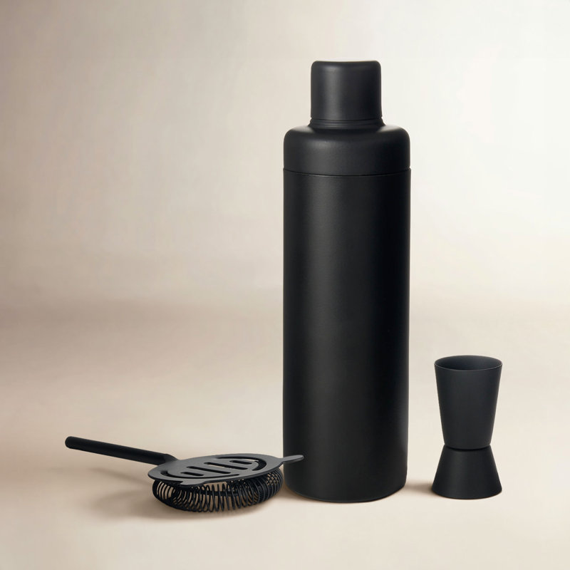 Noir 3 Piece Cocktail Shaker Set