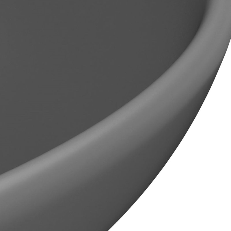 Belfry Bathroom Epichio 32.5mm L x 325mm W Ceramic Circular Countertop Basin Sink, Grey