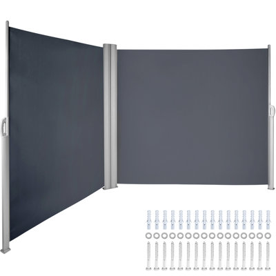 VEVOR 236'' W x 71'' D Metal Cover Retractable Side Awning