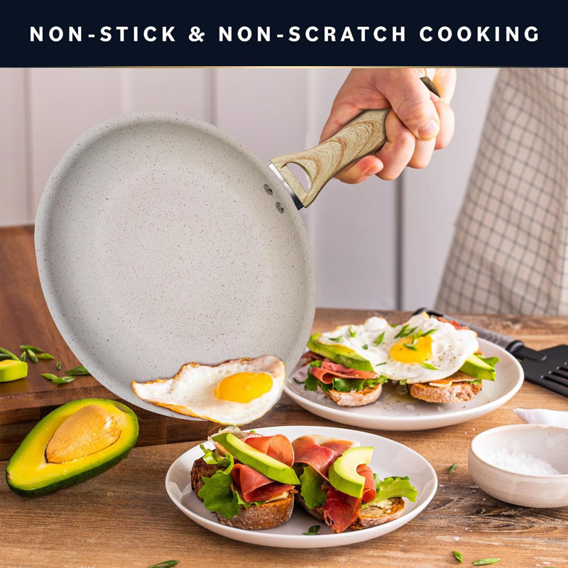 Ensemble de casseroles et de poêles antiadhésives - Batterie de cuisine compatible avec induction + ensembles de cuisson - antiadhésif, sans PFOA, ensemble de casseroles et de casseroles antiadhésives allant au four (23 pièces)
